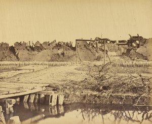 Exteriör av North Fort som visar den engelska ingången 21 augusti 1860 av Felice Beato
