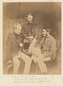 General Lord Clyde, generallöjtnant Sir Hope Grant, K.C.B. och generallöjtnant Sir W. Mansfield, K.C.B.