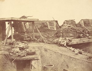 Den engelska ingången till norra fortet i det inre av det 21 augusti 1860 av Felice Beato