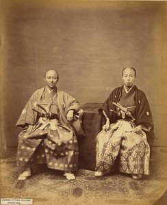 [Japanska tjänstemän, Nagasaki] av Felice Beato