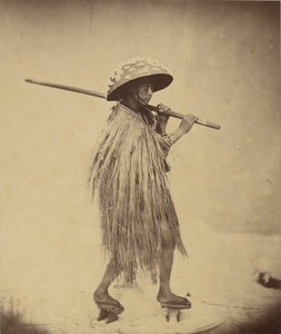 Japanska i Mackintosh, ca 1865 av Felice Beato