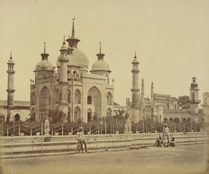 Moskén i Hussainabad Imambara av Felice Beato