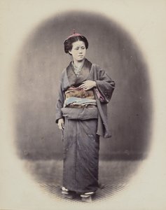 Porträtt av en kvinna, 1868. av Felice Beato