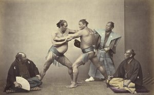 Företrädare för Nio, den japanska Hercules av Felice Beato