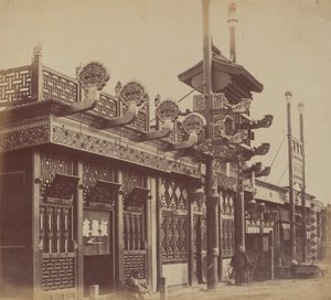 Butiker och gata, kinesiska staden Pekin, oktober 1860, 1860.