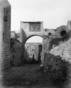 Ecce Homo-bågen över Via Dolorosa i Jerusalem, 1857