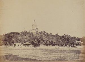 Den stora pagoden i det kejserliga vinterpalatset, Pekin, 29 oktober 1860 av Felice Beato