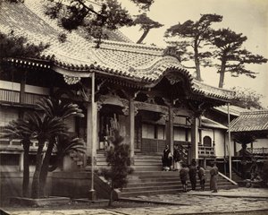 Storsalen vid Daionji -templet, Nagasaki av Felice Beato