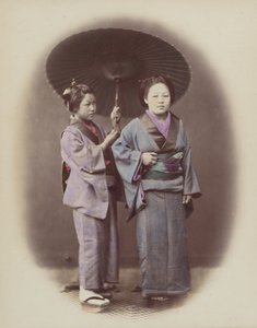 Ung dam och tjänare, 1868. av Felice Beato