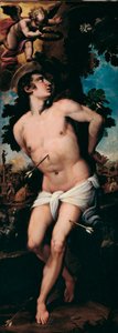 S:t Sebastians martyrskap Målning av Felice Riccio dit Brusasorzi (1539-1605) Privat samling från 1500-talet av Felice Brusasorci