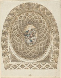 En Coffered Dome med Apollo och Phaeton av Felice Giani