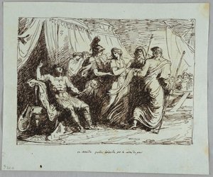 Achilles ger Briseis av Felice Giani