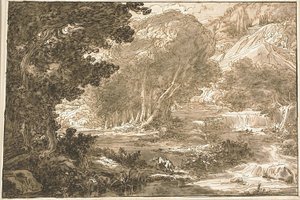 Angelica Resting Under a Tree, från Orlando Furioso av Felice Giani