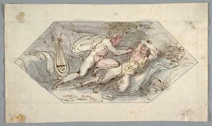 Apollo förvirrar Marsyas av Felice Giani