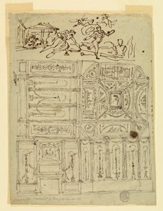 Teckning, Atalanta och Hippomenes, ca 1800 av Felice Giani