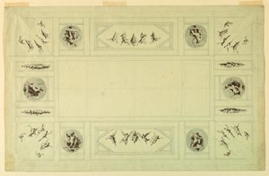 Teckning, Palazzo Quirinale, Rom;, 1812 av Felice Giani