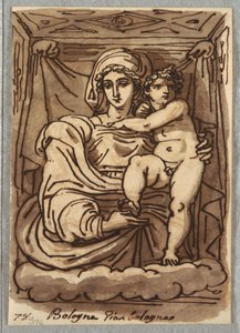 Madonna och barn av Felice Giani
