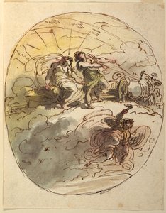 Phaeton bjuder Apollo Farväl av Felice Giani