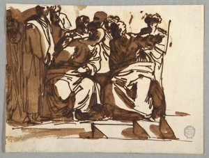 Saint Paul Preaching, efter Rafael av Felice Giani