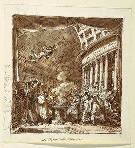 Scenografi: Gardin, The Workshop of Apollo av Felice Giani