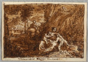 Flygningen till Egypten, efter Domenichino av Felice Giani
