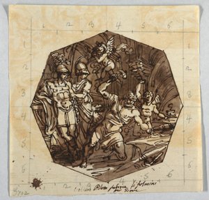 Vulcano smider Thunderbolts of Jove av Felice Giani