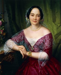 Porträtt av Anne Opulich av Felice Schiavoni, olja på duk av Felice Schiavoni