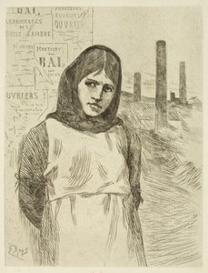 Strejken (Kolbrännerskan) av Félicien Rops
