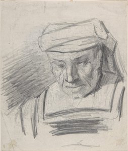 Huvud av en figur med turban av Félicien Rops