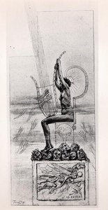 The Great Lyra, frontispice av dikter av Stephane Mallarme (1842-98) av Félicien Rops