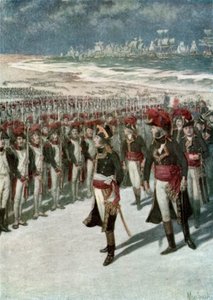 Napoleon granskar trupperna i Boulogne