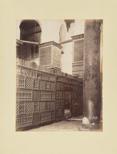 Kairo - Interiör i sultan Qalawuns moské av Félix Bonfils