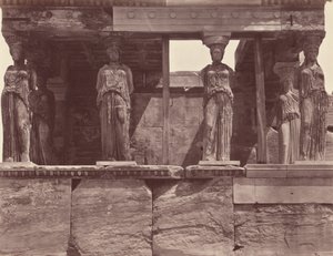 Karyatiderna vid Erechtheiontemplet - Aten av Félix Bonfils