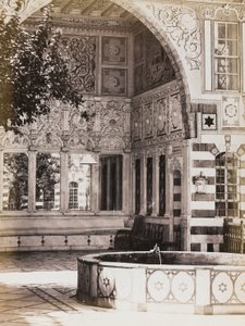 Innergården vid Stambouli-huset, Damaskus av Félix Bonfils