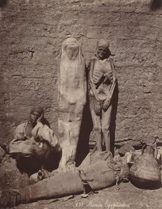 Momies Egyptiennes (Egyptiska mumier),ca. 1870 (foto) av Félix Bonfils