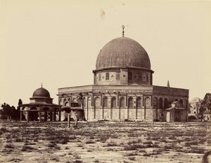 Omars moské och Davids domstol [Jerusalem] av Félix Bonfils
