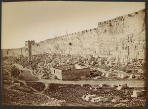 Mur och Gyllene porten, Jerusalem av Félix Bonfils