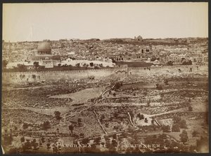 Panorama över Jerusalem av Félix Bonfils