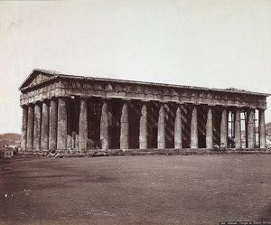 Theseus tempel på Akropolis i Aten av Félix Bonfils