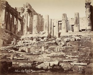 Propylaea av Akropolis i Aten av Félix Bonfils