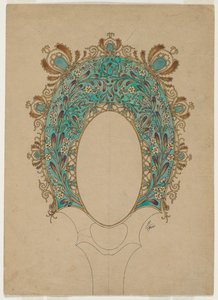 Design för en handspegel, ca. 1900-1902. av Felix Bracquemond