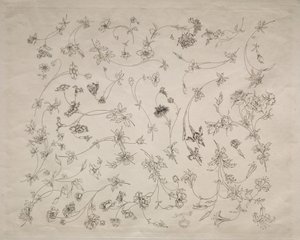 Blomstermönster för tallrikar och bårder (nr 14) av Felix Bracquemond