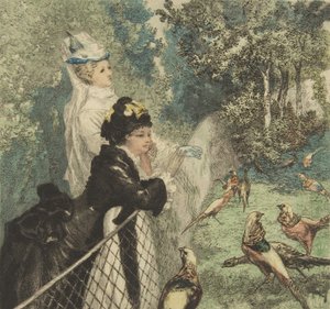 I Zoologiska trädgården, ca. 1873. av Felix Bracquemond