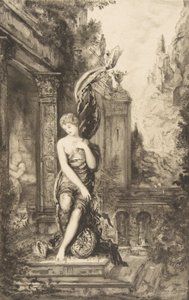 Mannen som jagar förmögenhet och den som väntar på henne i sin säng, 1886. av Felix Bracquemond