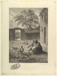 Vår, efter en pastell av Millet, 1888. av Felix Bracquemond