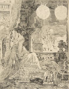 Drömmen om en mogulinvånare, 1886. av Felix Bracquemond