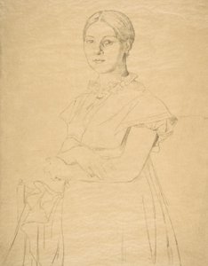 Madame Granger, efter Ingres, 1867. av Felix Bracquemond