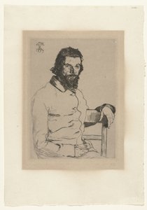 Porträtt av konstnären Charles Méryon av Felix Bracquemond