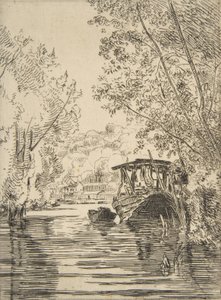 Färgarens båt Bas-Meudon, ca. 1868. av Felix Bracquemond