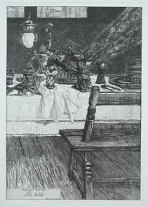 Tabellen, efter H. Leys av Felix Bracquemond